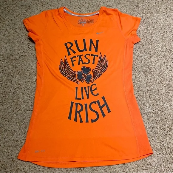 Nike Dri-fit Run fast Live Irish shamrock shirt size XS - Picture 1 of 9